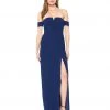 Formal Gowns Aidan Mattox - MN1E201813 Off-Shoulder Solid Crepe Column Dress