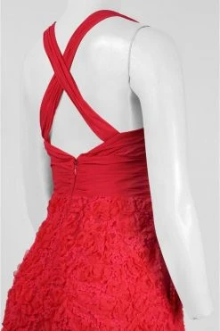 Formal Gowns Aidan Mattox - Ruched V-Neck Chiffon Dress 151A13040 7 Formal Gowns Aidan Mattox - Ruched V-Neck Chiffon Dress 151A13040