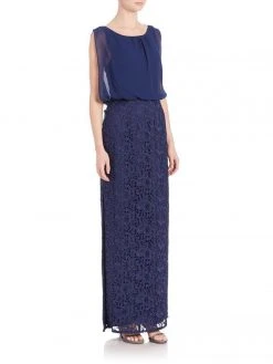 Formal Gowns Aidan Mattox - Sleeveless Lace Long Dress 251704760