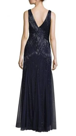 Aidan Mattox - V Neck Long Dress 54474240