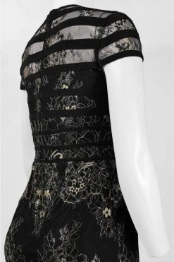 Cocktail Dresses Alex Evenings - 1121175 Cap Sleeve Banded Lace Dress