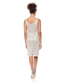 Alex Evenings - 1122090 Allover Lace Sequin Dress With Bolero Cocktail Dresses