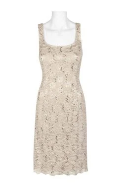 Alex Evenings - 1122090 Allover Lace Sequin Dress With Bolero Cocktail Dresses