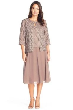 Alex Evenings - 117196 Popover Dress With Open Front Jacket