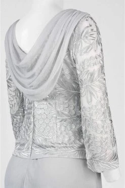 Cocktail Dresses Alex Evenings - 217197 Embroidered Cowl Back Dress