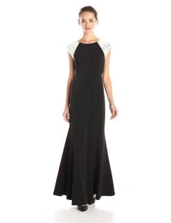 Alex Evenings - Embellished Bateau Neck Jersey Dress 1351159 Formal Gowns