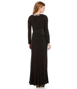 Formal Gowns Alex Evenings - Embellished Jewel Neck Jersey Dress 1351168