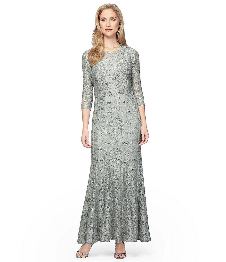 Alex Evenings - Jewel Neck Dress With Bolero Jacket 112844 3 Alex Evenings - Jewel Neck Dress With Bolero Jacket 112844