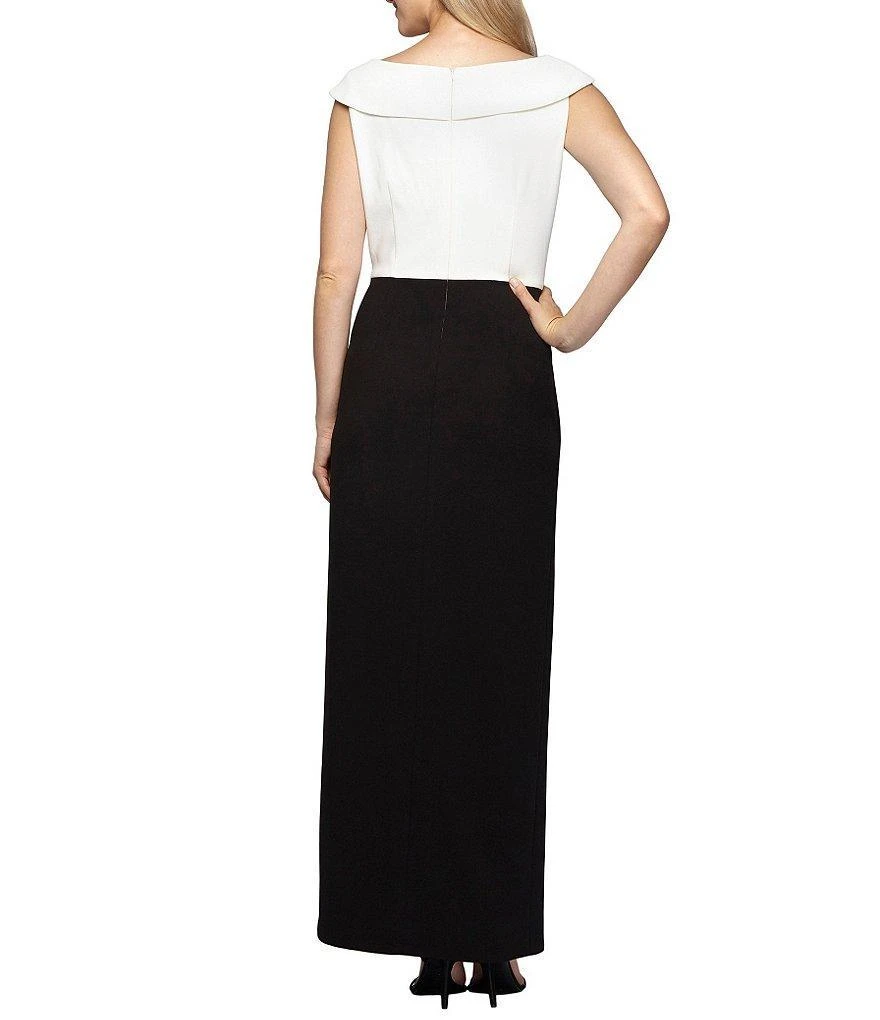 Alex Evenings - Side Embellished Crepe Long Dress 160088 Formal Gowns 4 Alex Evenings - Side Embellished Crepe Long Dress 160088 Formal Gowns