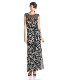 Formal Gowns Alex Evenings - Sleeveless Floral Long Dress 1121044
