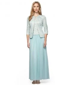 Formal Gowns Alex Evenings - Square Neck Dress With Jacket 113019