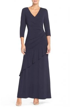 Alex Evenings - V-Neck Jersey Dress 1351187