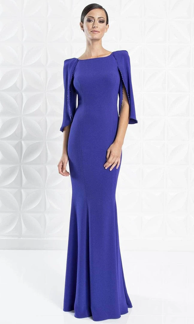 Alexander By Daymor - Bateau Seam Sculpted Evening Gown 1259 - 1 Pc Sapphire In Size 18 Available 3 Alexander By Daymor - Bateau Seam Sculpted Evening Gown 1259 - 1 Pc Sapphire In Size 18 Available