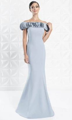 Formal Gowns Alexander By Daymor - Ruffle-Trimmed Off-Shoulder Formal Dress 1280