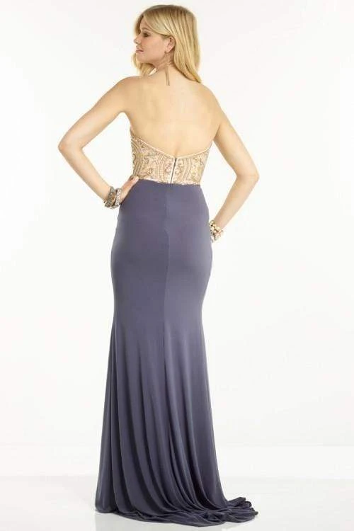 Alyce Paris - 1128 Strapless Beaded Jersey Sheath Dress Formal Gowns 4 Alyce Paris - 1128 Strapless Beaded Jersey Sheath Dress Formal Gowns