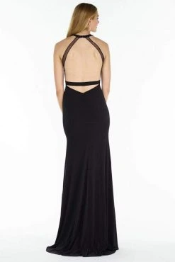 Alyce Paris - 1212 Halter Neck Trumpet Dress With Train Formal Gowns