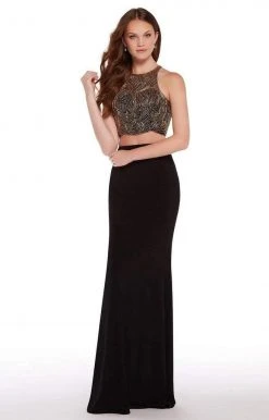 Alyce Paris - 1286 Two-Piece Beaded Jewel Neck Sheath Gown