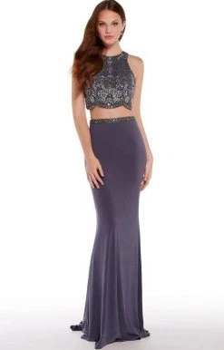 Alyce Paris - 1303 Two-Piece Beaded Jewel Bodice Sheath Gown