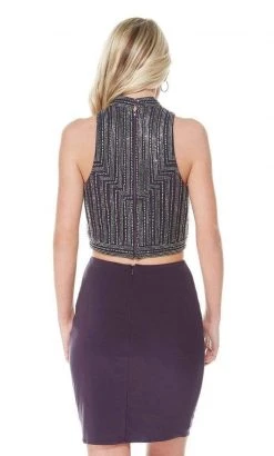 Cocktail Dresses Alyce Paris - 1341 Geometric Beaded Two-Piece Short Dress