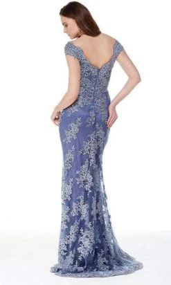 Formal Gowns Alyce Paris - 27042 Scalloped Lace Cap Sleeves Evening Gown