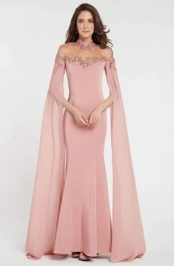 Alyce Paris - 27173 Lace Applique Chiffon Gown With Long Flowy Sleeves - 1 Pc Dusty Rose In Size 18 Available 8 Alyce Paris - 27173 Lace Applique Chiffon Gown With Long Flowy Sleeves - 1 Pc Dusty Rose In Size 18 Available
