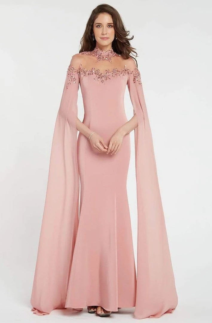 Alyce Paris - 27173 Lace Applique Chiffon Gown With Long Flowy Sleeves - 1 Pc Dusty Rose In Size 18 Available 5 Alyce Paris - 27173 Lace Applique Chiffon Gown With Long Flowy Sleeves - 1 Pc Dusty Rose In Size 18 Available