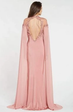 Alyce Paris - 27173 Lace Applique Chiffon Gown With Long Flowy Sleeves - 1 Pc Dusty Rose In Size 18 Available 9 Alyce Paris - 27173 Lace Applique Chiffon Gown With Long Flowy Sleeves - 1 Pc Dusty Rose In Size 18 Available