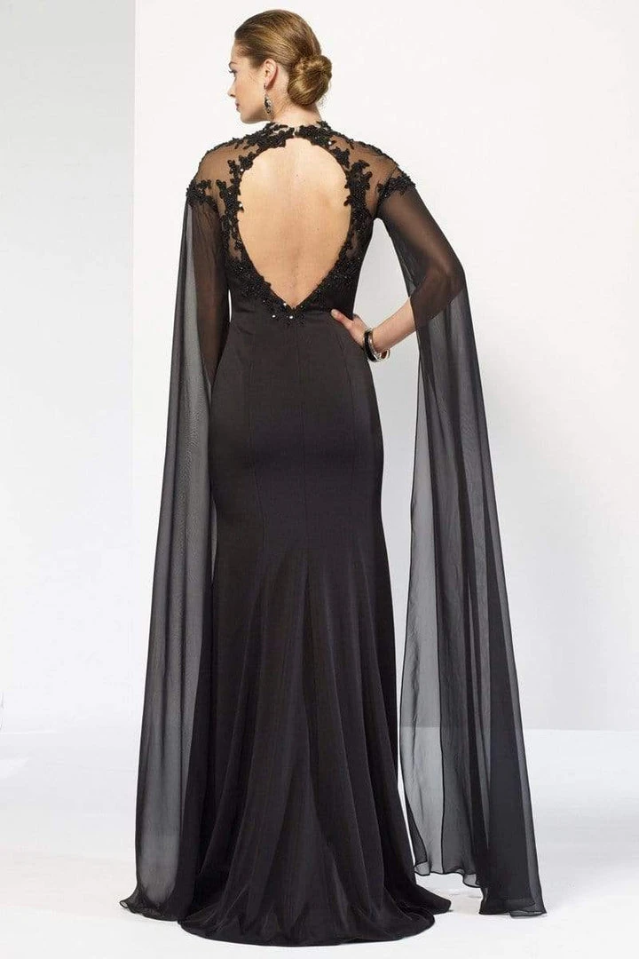 Alyce Paris - 27173 Lace Applique Chiffon Gown With Long Flowy Sleeves - 1 Pc Dusty Rose In Size 18 Available 4 Alyce Paris - 27173 Lace Applique Chiffon Gown With Long Flowy Sleeves - 1 Pc Dusty Rose In Size 18 Available