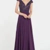 Alyce Paris - 27246 V-neck Empire Waist Chiffon A-line Dress 1 Pc Deep Claret In Size 4 Available Formal Gowns 1 Alyce Paris - 27246 V-neck Empire Waist Chiffon A-line Dress 1 Pc Deep Claret In Size 4 Available Formal Gowns