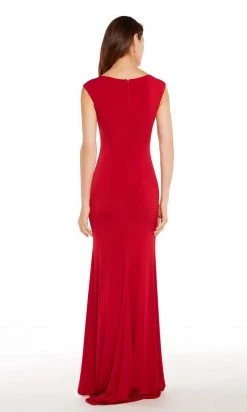 Alyce Paris - 27266 Cap Sleeve Surplice Fitted Jersey Formal Gown Formal Gowns