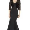 Alyce Paris - 27401 Lace Enclosed Back 3/4 Sleeves Bolero Formal Gowns