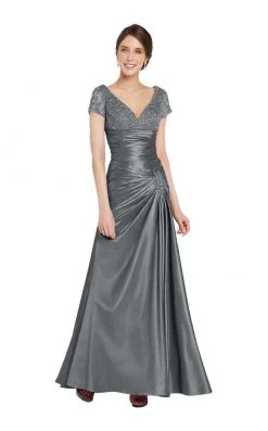 Alyce Paris - 29357 Cap Sleeve Lace Ornate Empire Trumpet Gown Formal Gowns