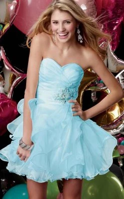 Alyce Paris - 3545 Strapless Flared Ruffles Cocktail Dress