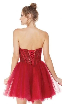 Alyce Paris - 3755 Strapless Beaded Corset Bodice A-Line Dress