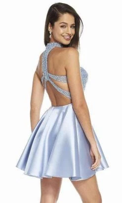 Alyce Paris - 3847 Racerback Lace Bodice Mikado Cocktail Dress