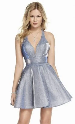 Cocktail Dresses Alyce Paris - 4182 Plunging V-Neck A-Line Cocktail Dress