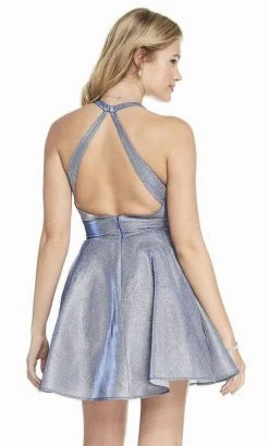 Cocktail Dresses Alyce Paris - 4182 Plunging V-Neck A-Line Cocktail Dress