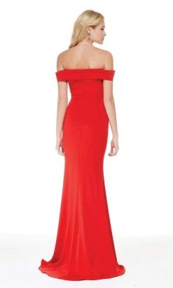 Alyce Paris - 5024 Off The Shoulder Satin Trumpet Evening Dress - 1 Pc Diamond White In Size 6 Available Formal Gowns