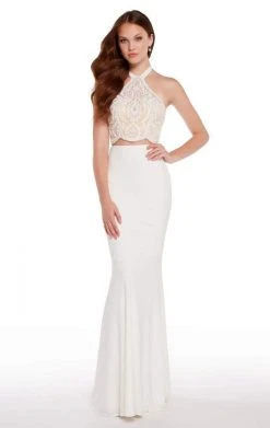 Formal Gowns Alyce Paris - 60021 Two Piece Embroidered Halter Dress