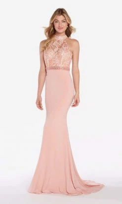 Alyce Paris - 60024 Floral Beaded Illusion High Halter Mermaid Gown