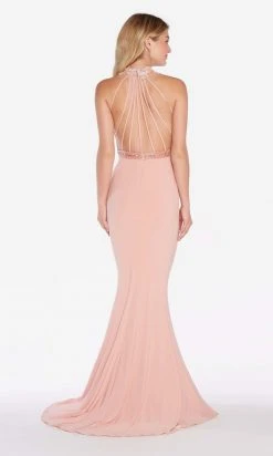 Alyce Paris - 60024 Floral Beaded Illusion High Halter Mermaid Gown