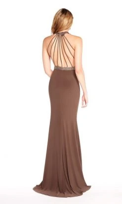 Alyce Paris - 60024 Floral Beaded Illusion High Halter Mermaid Gown