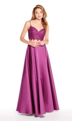 Alyce Paris - 60056 Lace Bodice Two Piece Mikado A-Line Gown Formal Gowns