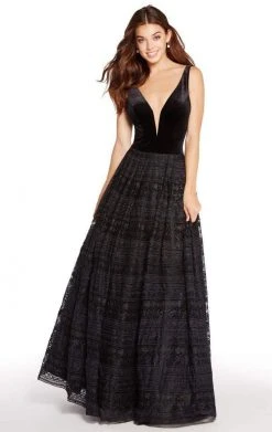 Formal Gowns Alyce Paris - 60139 Plunging Sleeveless Gown With Open V Back