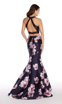 Formal Gowns Alyce Paris - 60178 Two-Piece Floral Print Mikado Mermaid Gown