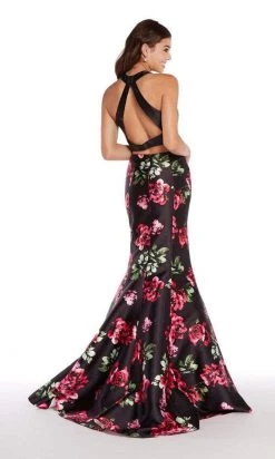 Formal Gowns Alyce Paris - 60178 Two-Piece Floral Print Mikado Mermaid Gown