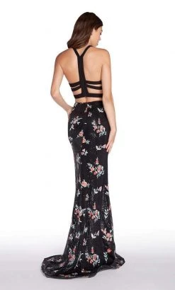 Alyce Paris - 60186 Halter Neck Two-Piece Sheath Gown