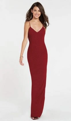 Alyce Paris - 60292 Shimmering Sleeveless V Neck Fitted Jersey Dress 12 Alyce Paris - 60292 Shimmering Sleeveless V Neck Fitted Jersey Dress