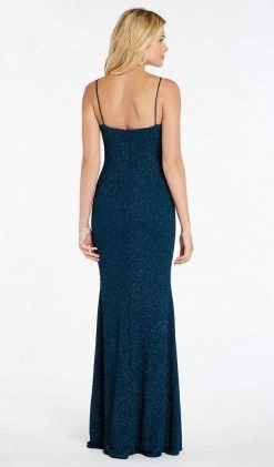 Alyce Paris - 60292 Shimmering Sleeveless V Neck Fitted Jersey Dress