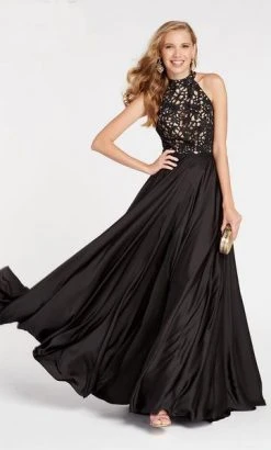 Formal Gowns Alyce Paris - 60298 High Halter Pleated A-Line Evening Dress